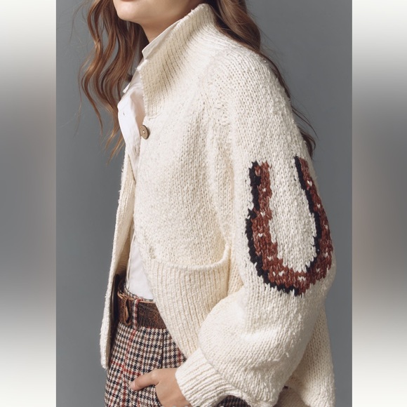 Pilcro Western Horse Graphic Cardigan Sweater - Picture 4 of 8